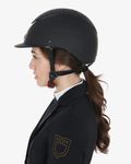 Equestro Reithelm Galaxy mit Strasssteinen und schmalem Visier black