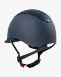 Equestro Reithelm Galaxy mit Strasssteinen und schmalem Visier navy