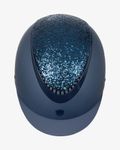 Equestro Reithelm Galaxy mit Strasssteinen und schmalem Visier navy
