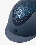 Equestro Reithelm Galaxy mit Strasssteinen und schmalem Visier navy