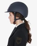Equestro Reithelm Galaxy mit Strasssteinen und schmalem Visier navy