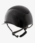 Equestro Reithelm Luxury mit Strasssteinen und großem Visier black-black
