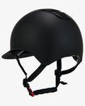 Equestro Reithelm Eclipse mit breitem Visier black-matt
