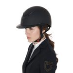 Equestro Reithelm Galaxy mit breitem Visier black-matt
