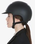 Equestro Reithelm Eclipse mit Strasssteinen und schmalem Visier black-silver