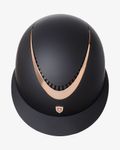 Equestro Reithelm Galaxy mit breitem Visier black-rosegold