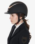Equestro Reithelm Galaxy mit breitem Visier black-rosegold