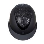Equestro Reithelm Galaxy mit breitem Visier black matt, Top mit Strassteinen