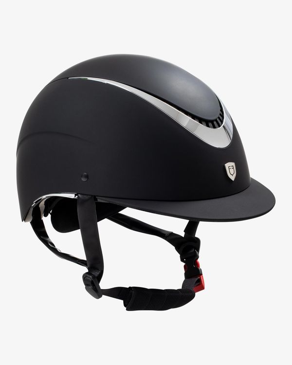 Equestro Reithelm Galaxy mit schmalem Visier black-silver