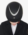 Equestro Reithelm Galaxy mit schmalem Visier black-silver