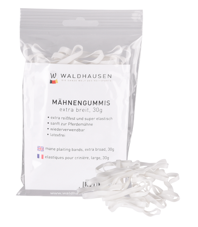 Mähnengummis extra breit, weiß 30g