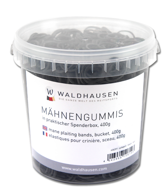 Mähnengummis im Eimer, schwarz 400g