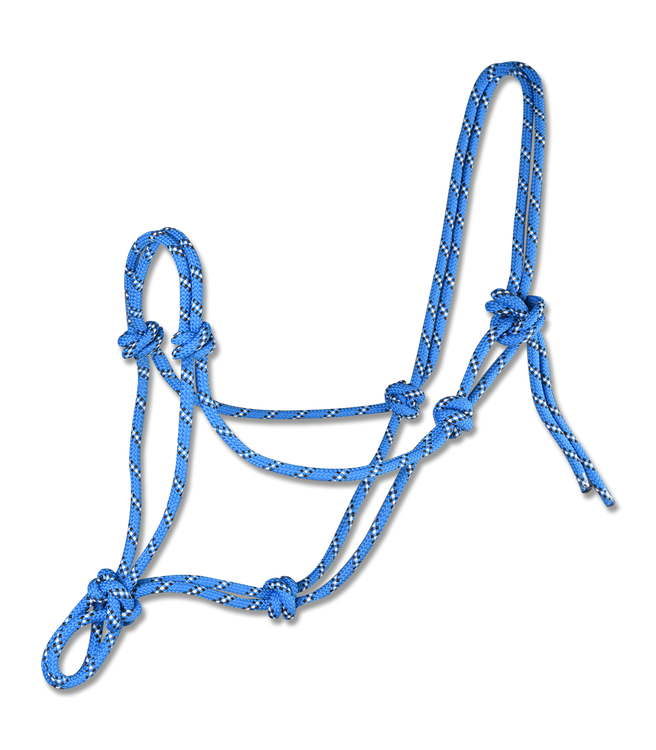 Waldhausen Knotenhalfter in azure blue / brown