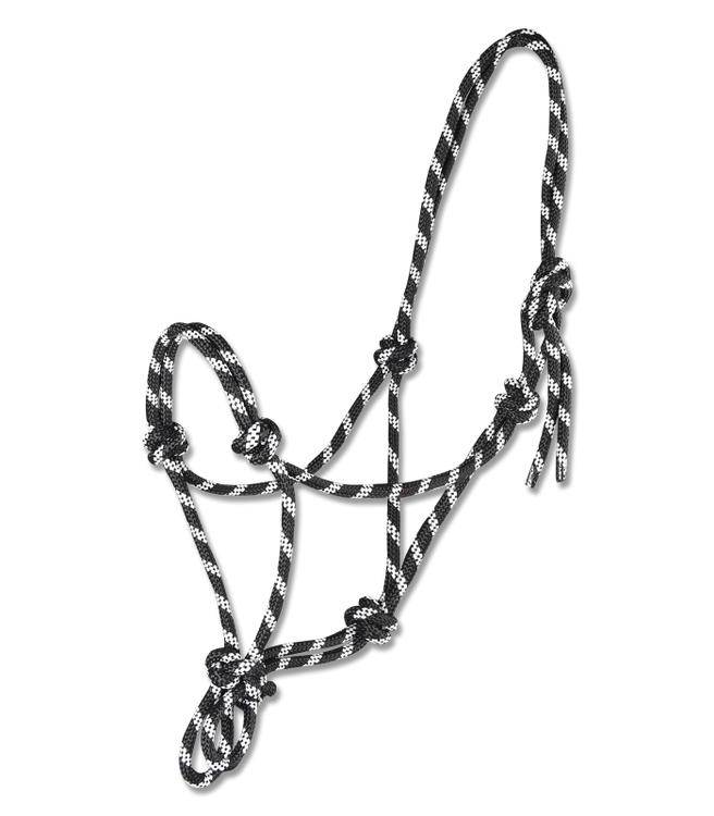Waldhausen Knotenhalfter in schwarz / weiß