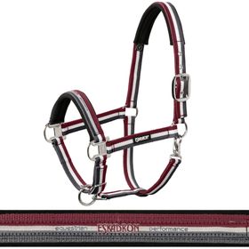 Eskadron Halfter Pin Buckle Core in anthra-creme-rustic red