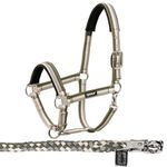 Eskadron Set Halfter Pin Buckle mit Panikhakenstrick in olive-creme-dove