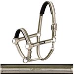 Eskadron Set Halfter Pin Buckle mit Panikhakenstrick in olive-creme-dove