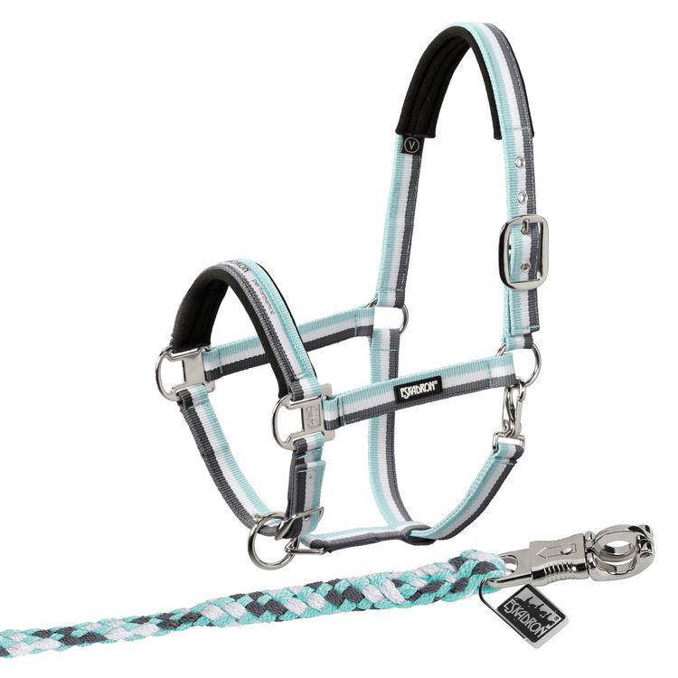 Eskadron Set Halfter Pin Buckle mit Panikhakenstrick in ice-white-stone