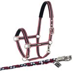 Eskadron Set Halfter Pin Buckle mit Panikhakenstrick in chili-white-navy