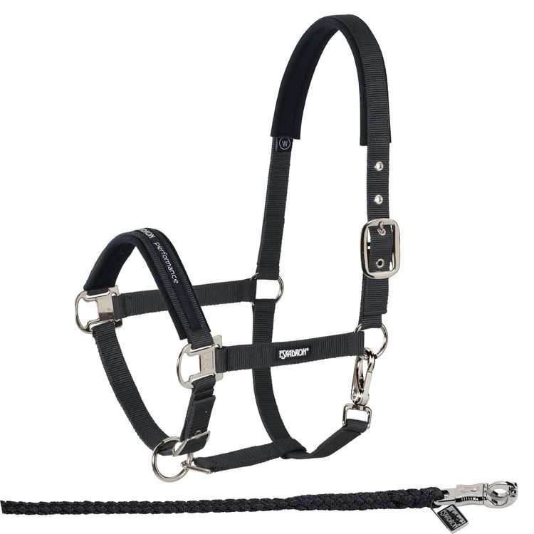 Eskadron Set Halfter Pin Buckle mit Panikhakenstrick in black