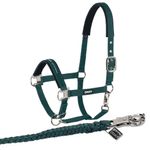 Eskadron Set Halfter Pin Buckle mit Panikhakenstrick in racinggreen
