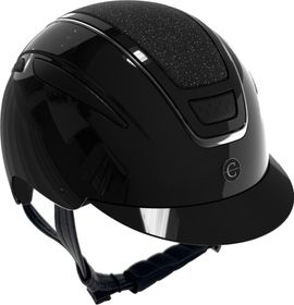 Covalliero Reithelm Elite in lackschwarz Glitzer schwarz