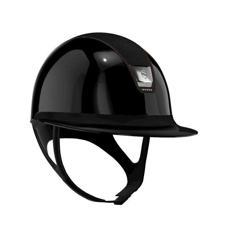 Samshield Miss Shield 2.0 glossy black - FB & Top Alcantra, Blason silver chrome, Trim black matt