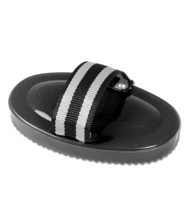 Waldhausen Hartplastik-Striegel in schwarz
