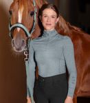 E.L.T Funktions-Zip-Shirt Milano in silberblau