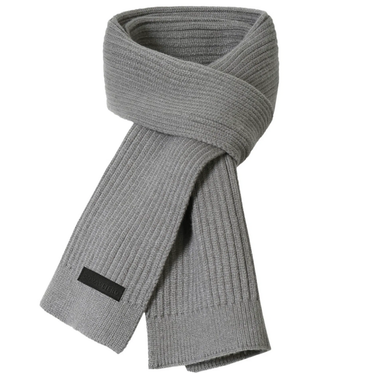COVALLIERO Strickschal in steel grey