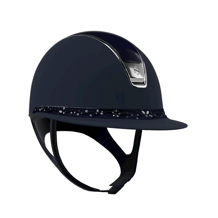 Samshield Miss Shield 2.0 Shadowmatt Blue - Top glossy blue, Trim/Blason Chrome silver, FB Flower Swarovski