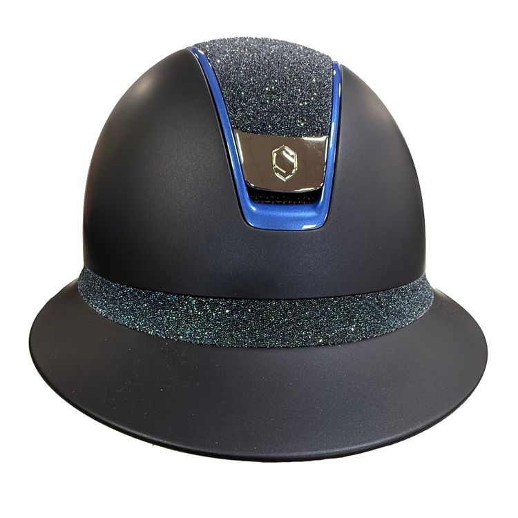 Samshield Miss Shield 2.0 Shadowmatt Blue - Trim+FB Crystal fabric Swarovski blue, Top chrome blue, Blason chrome silver