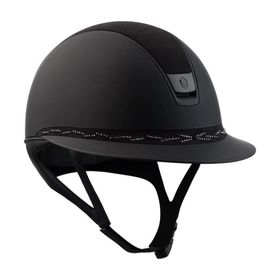 Samshield Miss Shield 2.0 Shadowmatt black- Top Alcantara black Trim/Blason black matt, FB Flower Swarovski black