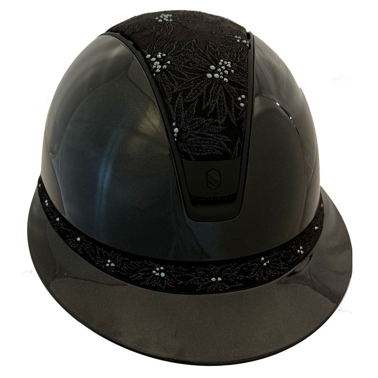 Samshield Miss Shield 2.0 Glossy black-  Top + FB Spring Flower black, Trim + Blason black matt 