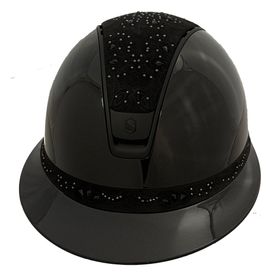 Samshield Miss Shield 2.0 Glossy black -  Top + FB Crystal bloom black , Trim + Blason chome black 
