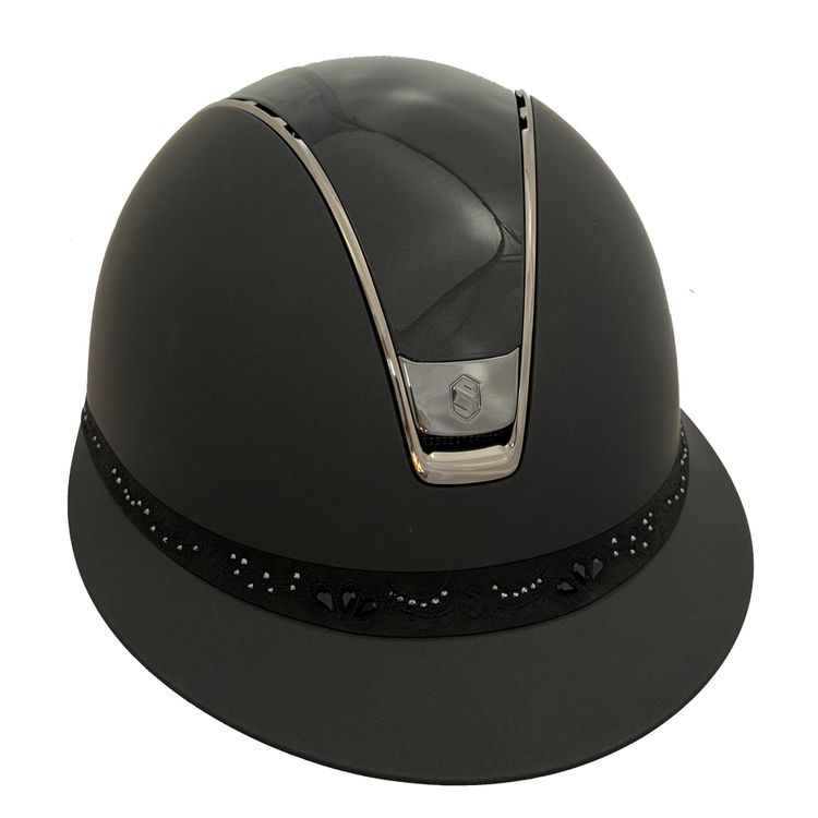 Samshield Miss Shield 2.0 Shadowmatt black,Top Glossy black, FB Crystal bloom black, Trim + Blason chome black