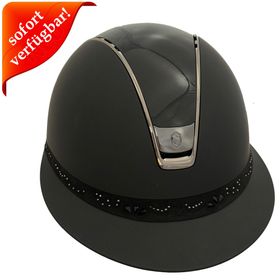 Samshield Miss Shield 2.0 Shadowmatt black,Top Glossy black, FB Crystal bloom black, Trim + Blason chome black 
