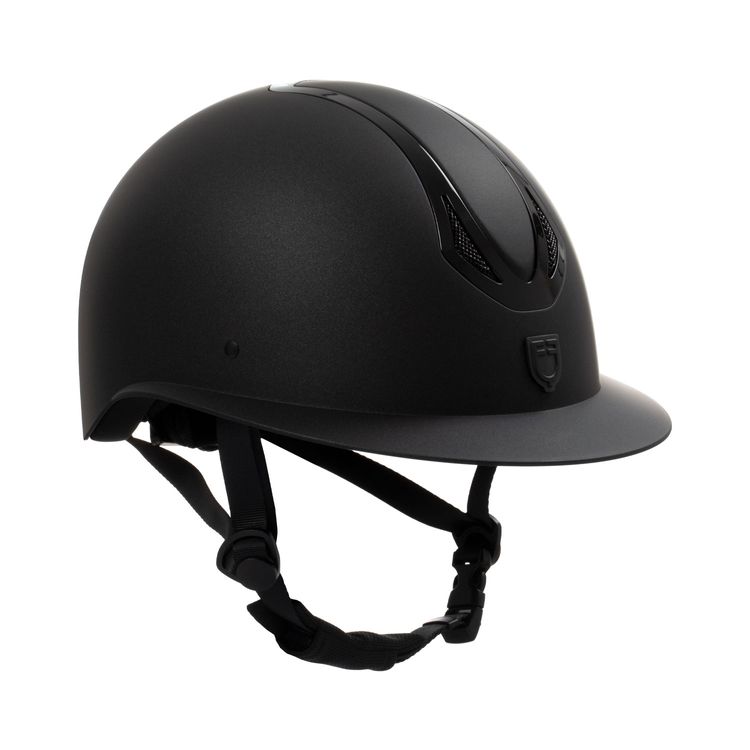 Equestro Reithelm Azael mit großem Visier in schwarz/schwarz