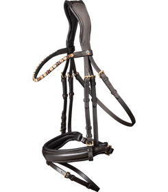 Waldhausen X-Line Trensenzaum braun Goldheart