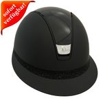 Samshield Miss Shield 2.0 Shadowmatt black - Top Glossy black + FB Crystal Fabric Swarovski black, Trim black matt, Blason chrome