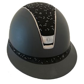 Samshield Miss Shield 2.0 Shadowmatt black- Top + FB Crystal Leaf black, Trim + Blason Chrome black