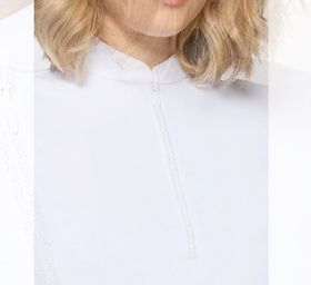 Samshield Turniershirt Lou white with Crystal Fabric in white - langarm
