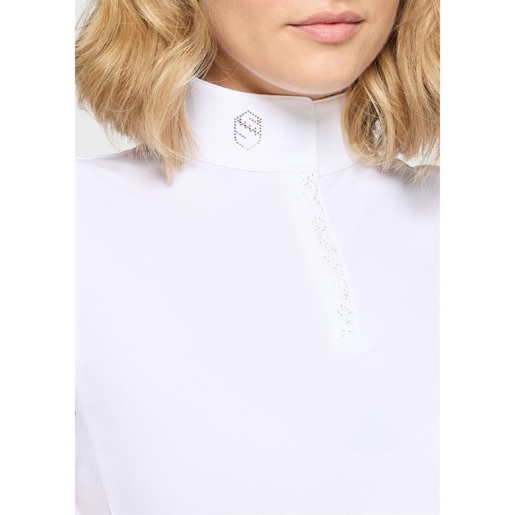 Samshield Turniershirt Roxy white with Crystal Fabric - kurzarm