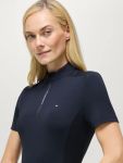 Tommy Hilfiger Palma 1/4 Zip Training Shirt Damen DESERT SKY