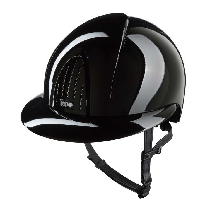 KEP Reithelm Nova Smart Polish Polo Visier in black mit Kinnriemen black