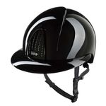 KEP Reithelm Nova Smart Polish Polo Visier in black mit Kinnriemen black