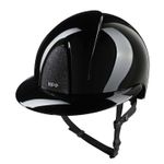 KEP Reithelm Nova Smart Polish, Polo Visier schwarz Star schwarz, Kinnriemen schwarz
