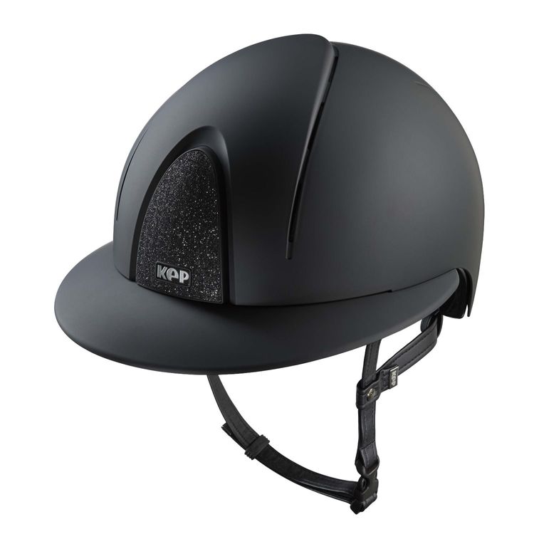 KEP Reithelm Nova Smart Textile, Polo Visier schwarz Star schwarz, Kinnriemen schwarz