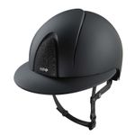 KEP Reithelm Nova Smart Textile, Polo Visier schwarz Star schwarz, Kinnriemen schwarz