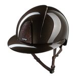 KEP Reithelm Nova Smart Polish, Polo Visier braun Star braun, Kinnriemen braun
